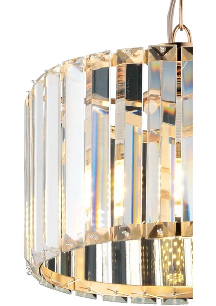 Colesium Model Kristal Modern Estetik Yatak Mutfak Oturma Salon Çocuk Odası Gold Taşlı 25 Lik Avize