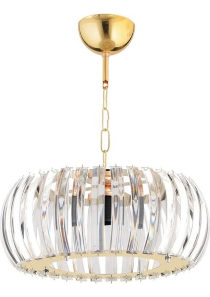 Şık Kristal Taşlı Altın Renkli 22 cm Avize, Cam Materyal, 1 Ampüllü, Modern Tasarım fiyatları