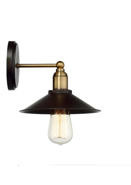 Şık Siyah Eskitme Metal Duvar Aplikası, Modern ve Kullanışlı Tasarım