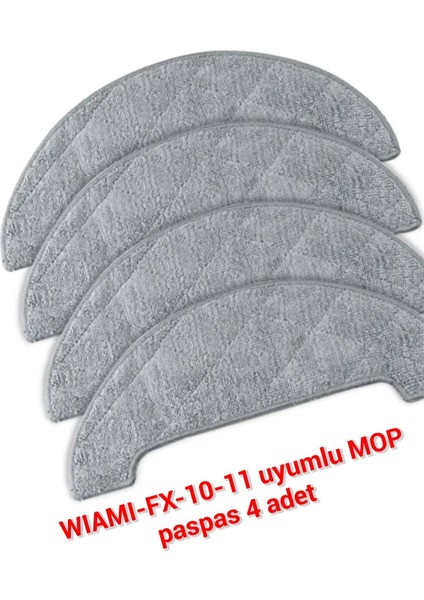 Tekno Trust Wiami Fx-10 ve Fx-11 Uyumlu 4 Adet Mop Paspas Bezi Mikrofiber