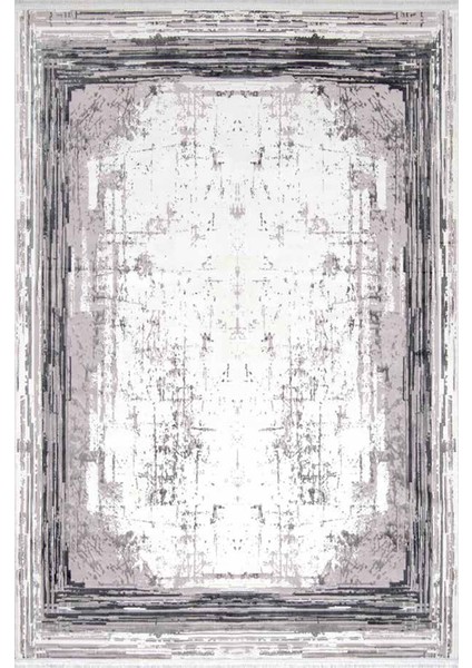 Sateen Koleksiyonu Dekoratif Saçaklı Halı 6401 Gri