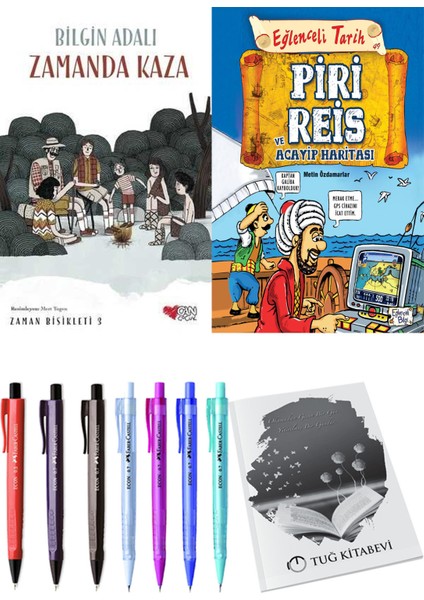 Piri Reis ve Acayip Haritası ve Zamanda Bisikleti 3 Zamanda Kaza 2li Set