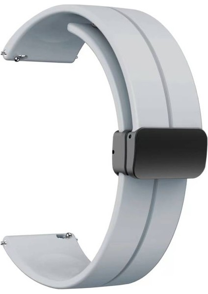 Galaxy Watch 46MM Kordon Metal Tokalı Esnek Silikon KRD84