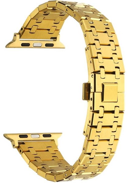 Apple Watch Ultra 49MM Kordon Şerit Tasarımlı Klipsli Metal KRD83