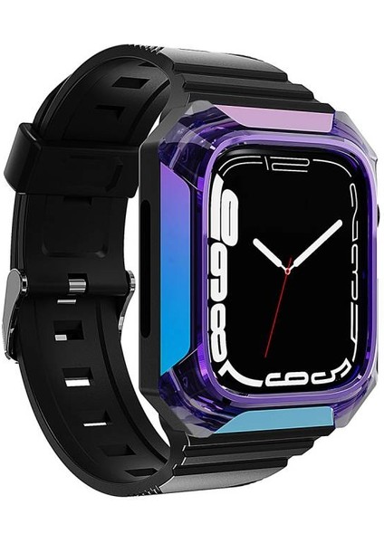 Apple Watch 42MM Sert Kasa Koruyuculu Şık Silikon Kordon KRD88