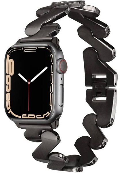 ​​​apple Watch Ultra 49MM Kordon Aç Kapak Klipsli Şık Metal KRD80