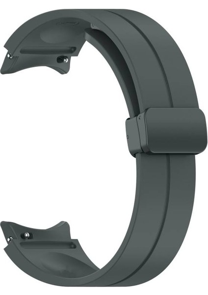 Galaxy Watch 4 44MM Kordon Metal Tokalı Esnek Silikon KRD84