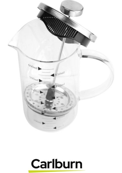 Özel Üretim Isıyı Uzun Süre Koruyan Süzgeçli Bitki Çayı Demliği Filtre Kahve French Press 600 ml fiyatları