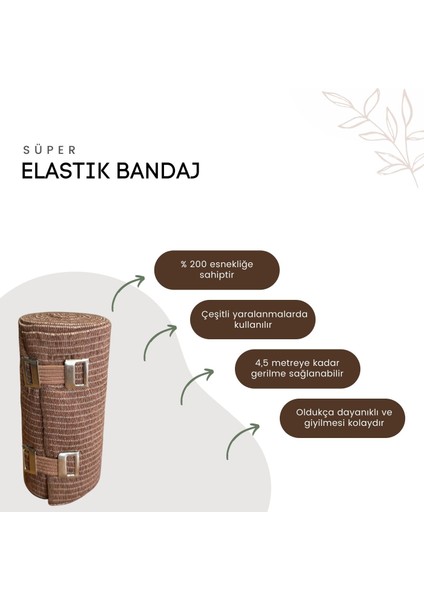 Elastik Bandaj 10CM Yüksek Kalite Süper Tıbbi Elastik Bandaj