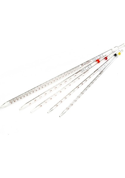 Dereceli Pipet Set ( 5 Adet; 1'ml / 2'ml / 5'ml / 10'ml / 25'ml )