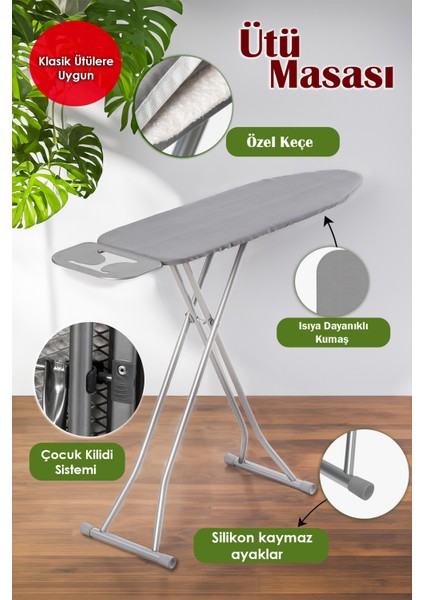 Alsu Lux Orta Boy Ütü Masası 33*97 cm