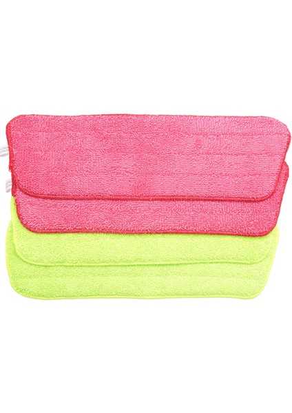 Adet Sprey Paspas Yedek Pedler Yıkanabilir Dolum Mikrofiber Islak/kuru Temizleme Kullanımı Yeniden Kullanılabilir, Temizleme Kaynağı (4 Paket, Yeşil ve Kırmızı) (Yurt Dışından)