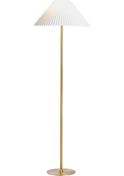 LMD-FR03 Conic Eskime Mat Gold Metal Lambader - Krem Kırma