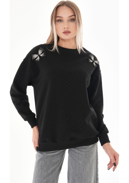 Taş Fiyonk Detaylı Sweatshirt