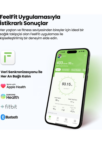 RBS6000 Akıllı Vücut Analiz Tartısı –Bebek & Evcil Hayvan & Atlet Modu, 8 Elektrot BIA Teknolojisi, Yağ, Sıvı, Kas, Kilo Ölçer