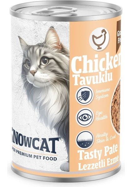 Premium Tahılsız Kıyılmış Tavuk Etli Kedi Konservesi 12 ADET*400 G