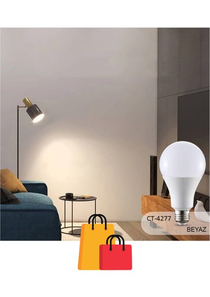 CT-4277 9WATT LED Tasarruflu Ampul Beyaz 10 Adet