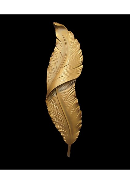 Tüy desenli, LED'li, pilli duvar aydınlatması, şık ve pratik tasarım, altın renkli fiyatları