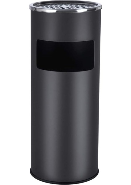 Dış Mekan Için Ayaklı Kül Tablası, Küllüklü Çöp Kovası, Içi Kovalı Çöp Kutusu 60,5 x 24,5 Cm, 30 L, Siyah LTB17C