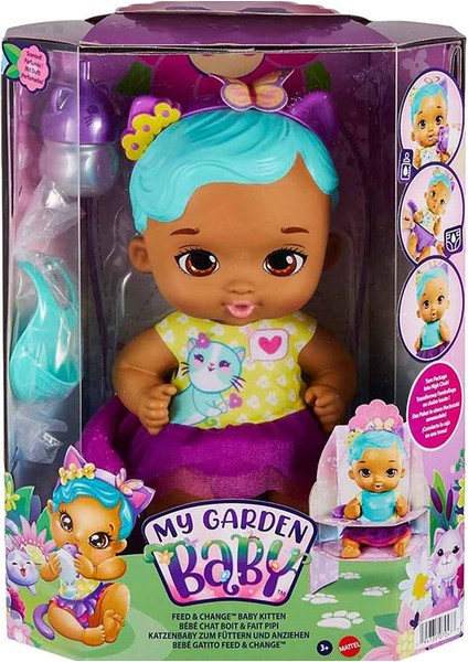 My Garden Baby Yavru Kedi Bebeğimin Bakım Zamanı: Mavi Saçlı Bebek HHL22