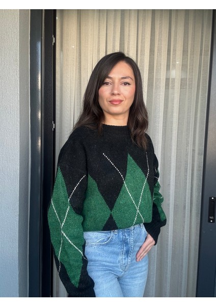 Baklava Desenli Kazak modelleri