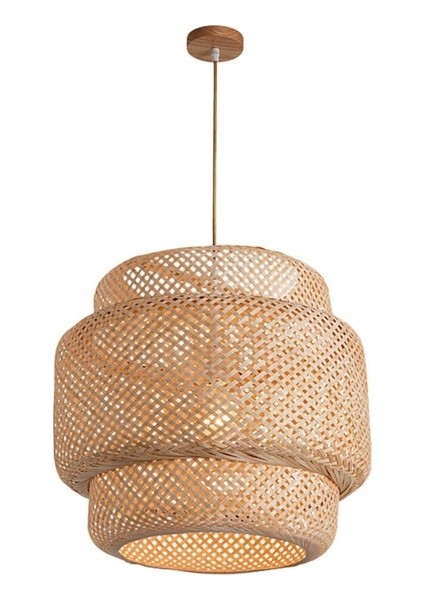 Gui Xulian Kolye Işık Tavan Retro Asılı Cafe Işıkları Loft Japon Tarzı El Dokuma Bambu Dokuma Abajur Çayevi B Için (Yurt Dışından)