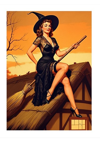Cadı Kadın Mdf Poster 35CM X50CM