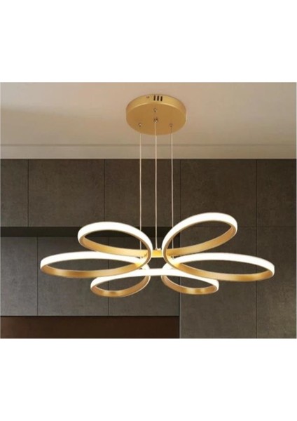 Papatya Model Sarkıt Modern LED Beyaz Işık Ultra Power LED Avize Salon Mutfak Oda Hol Ledli Avize