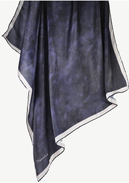 Simli Rayon Eşarp Lacivert
