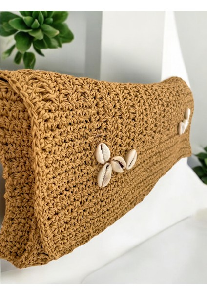 * Hasır El Yapımı Astarlı Clutch Çanta, Hasır Kağıt Ip Örgü Portföy Çanta, Plaj Çantası, Handmade