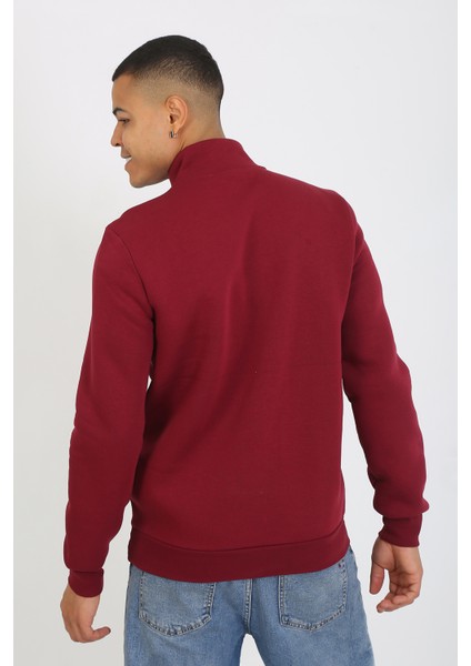 5720 Comfortable Şardonlu Üç Iplik Yarım Fermuarlı Parçalı Relax Fit Sweatshirt indirimleri