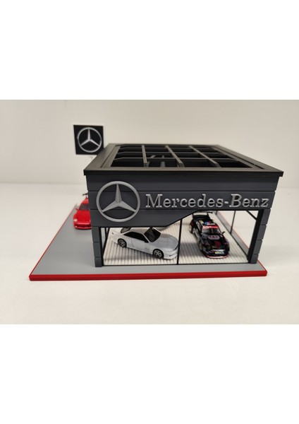 Mercedes Diecast Showroom Garaj Diorama 1:64 Ölçek modelleri