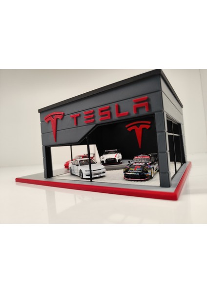 Tesla Diecast Showroom Garaj Diorama 1:64 Ölçek fiyatları
