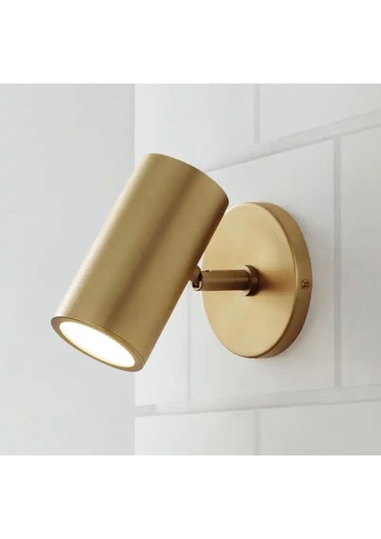 Modern altın renkli metal duvar aplik, şık ve zarif dekorasyon unsuru, GU10 duy tipi fiyatları