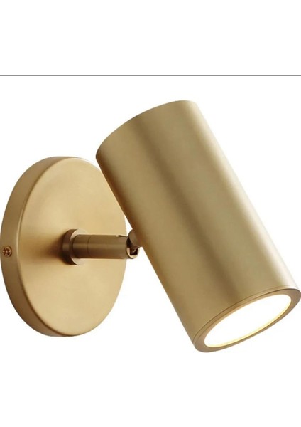 Modern altın renkli metal duvar aplik, şık ve zarif dekorasyon unsuru, GU10 duy tipi modelleri