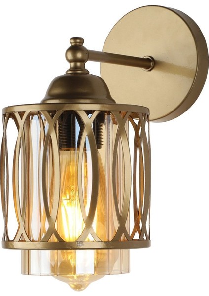 Şık Eskitme Metal Aplik, Evinize Tarz ve Sıcaklık Katın Altın Renk, E27 Duy Tipi fiyatları