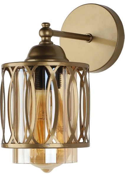 Şık Eskitme Metal Aplik, Evinize Tarz ve Sıcaklık Katın Altın Renk, E27 Duy Tipi modelleri