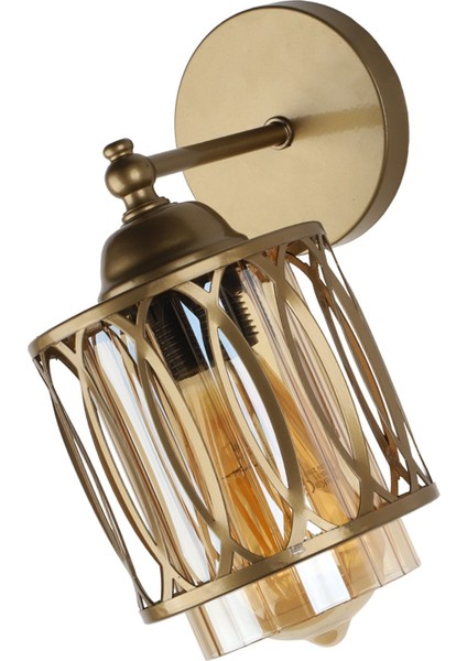 Şık Eskitme Metal Aplik, Evinize Tarz ve Sıcaklık Katın Altın Renk, E27 Duy Tipi fırsatları