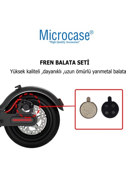 Xiaomi M365 Pro Için Yüksek Kaliteli Yuvarlak Diskli Fren Balatası SETI-AL4790 2 Adet