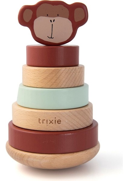Mr. Monkey - Wooden Stackıng Toy - Ahşap Dizme Oyuncağı