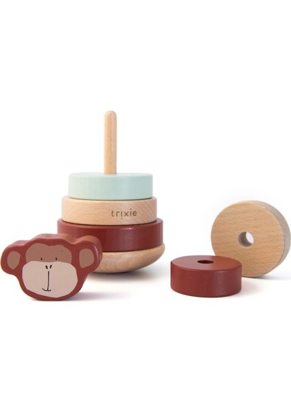 Mr. Monkey - Wooden Stackıng Toy - Ahşap Dizme Oyuncağı fiyatları