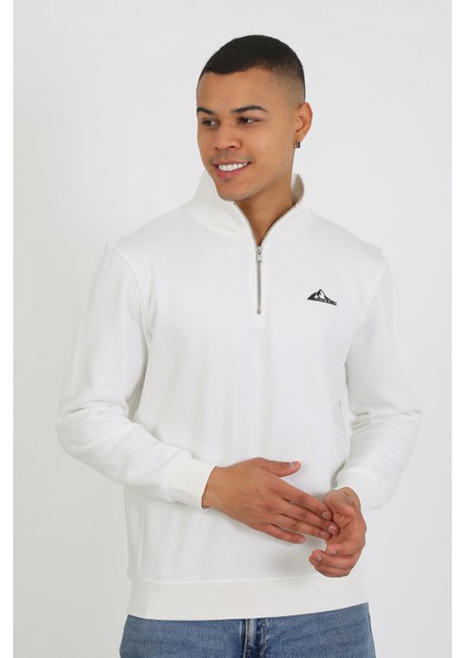 5259-2 Premium Kalite Üç Iplik Yarım Fermuarlı Relax Fit Sweatshırt modelleri