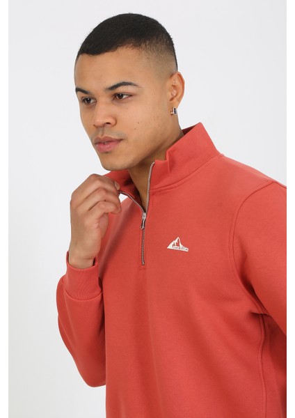 5259-2 Premium Kalite Üç Iplik Yarım Fermuarlı Relax Fit Sweatshırt fırsatları