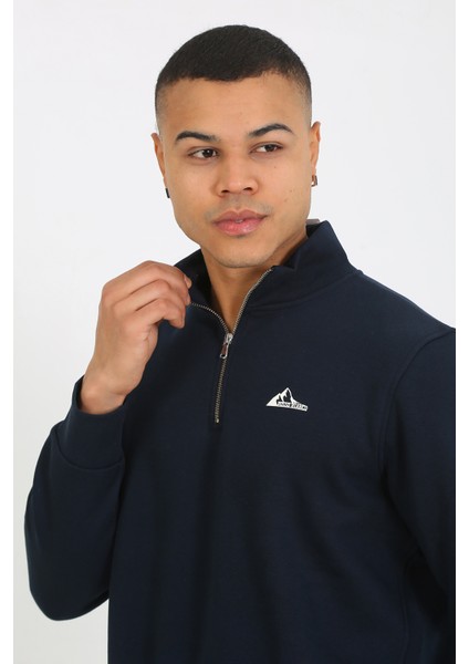 5259-2 Premium Kalite Üç Iplik Yarım Fermuarlı Relax Fit Sweatshırt fiyatları