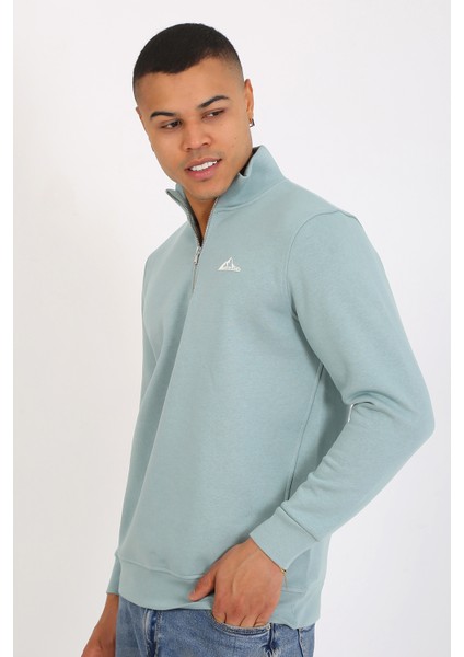 5259-2 Premium Kalite Üç Iplik Yarım Fermuarlı Relax Fit Sweatshırt modelleri