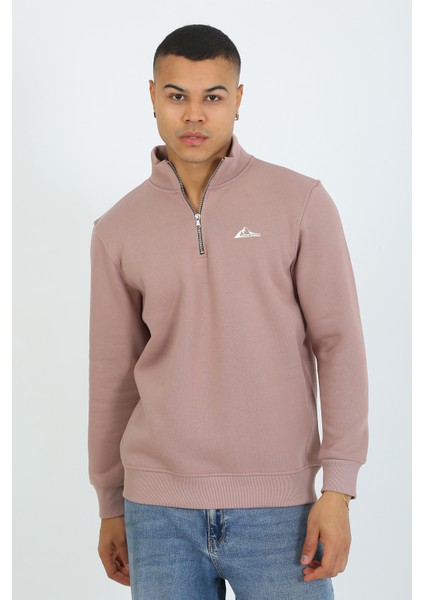 5259-2 Premium Kalite Üç Iplik Yarım Fermuarlı Relax Fit Sweatshırt fiyatları