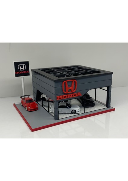 Honda Diecast Showroom Garaj Diorama 1:64 Ölçek