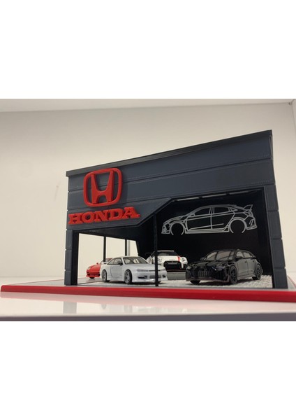 Honda Diecast Showroom Garaj Diorama 1:64 Ölçek