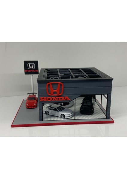 Honda Diecast Showroom Garaj Diorama 1:64 Ölçek