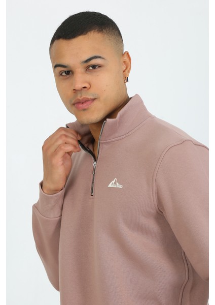 5259-2 Premium Kalite Üç Iplik Yarım Fermuarlı Relax Fit Sweatshırt fırsatları